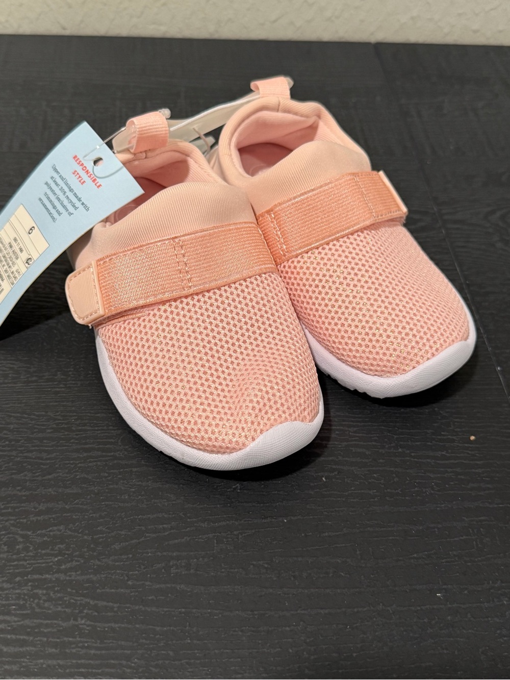 Cat & Jack Pink Mesh Slip-On Sneakers Baby Size 6